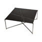 Iris Square Coffee Table - Black Marble Top & Gun Metal Frame