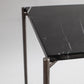 Iris Large Console Table - Black Marble Top & Gun Metal Frame