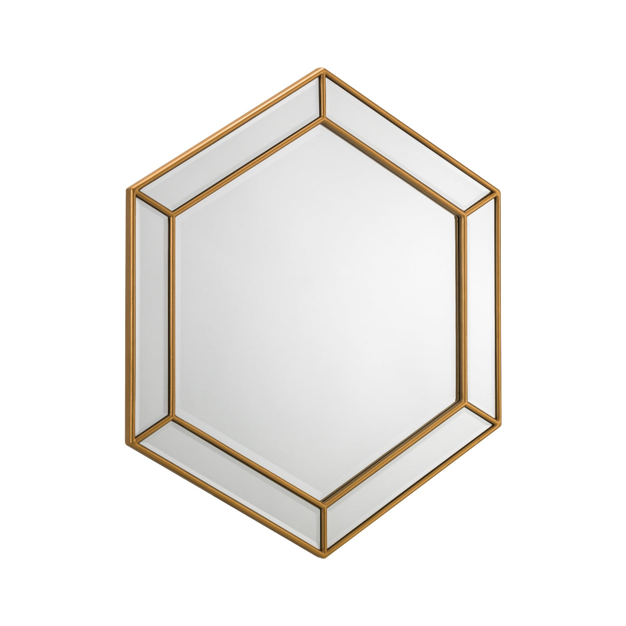 Melody Hexagonal Gold Wall Mirror