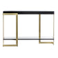 Black and gold geometric stylish console table
