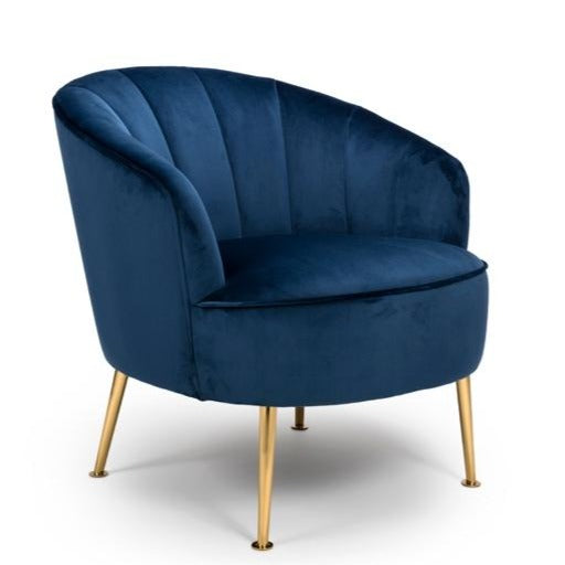 Navy gold clearance accent chair