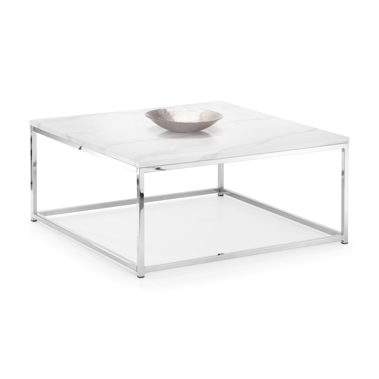 Scala Square Coffee Table - White Marble