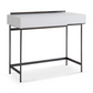 Alberto Dressing Table White with Black Chrome Frame