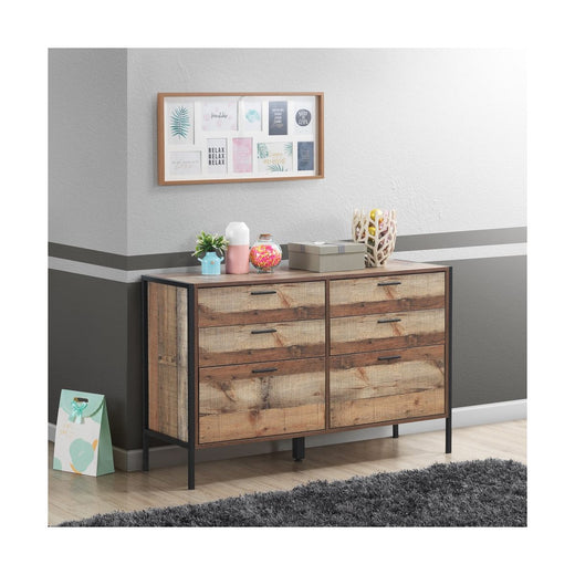 Stretton Chest of 6 Drawers - Rustic Oak