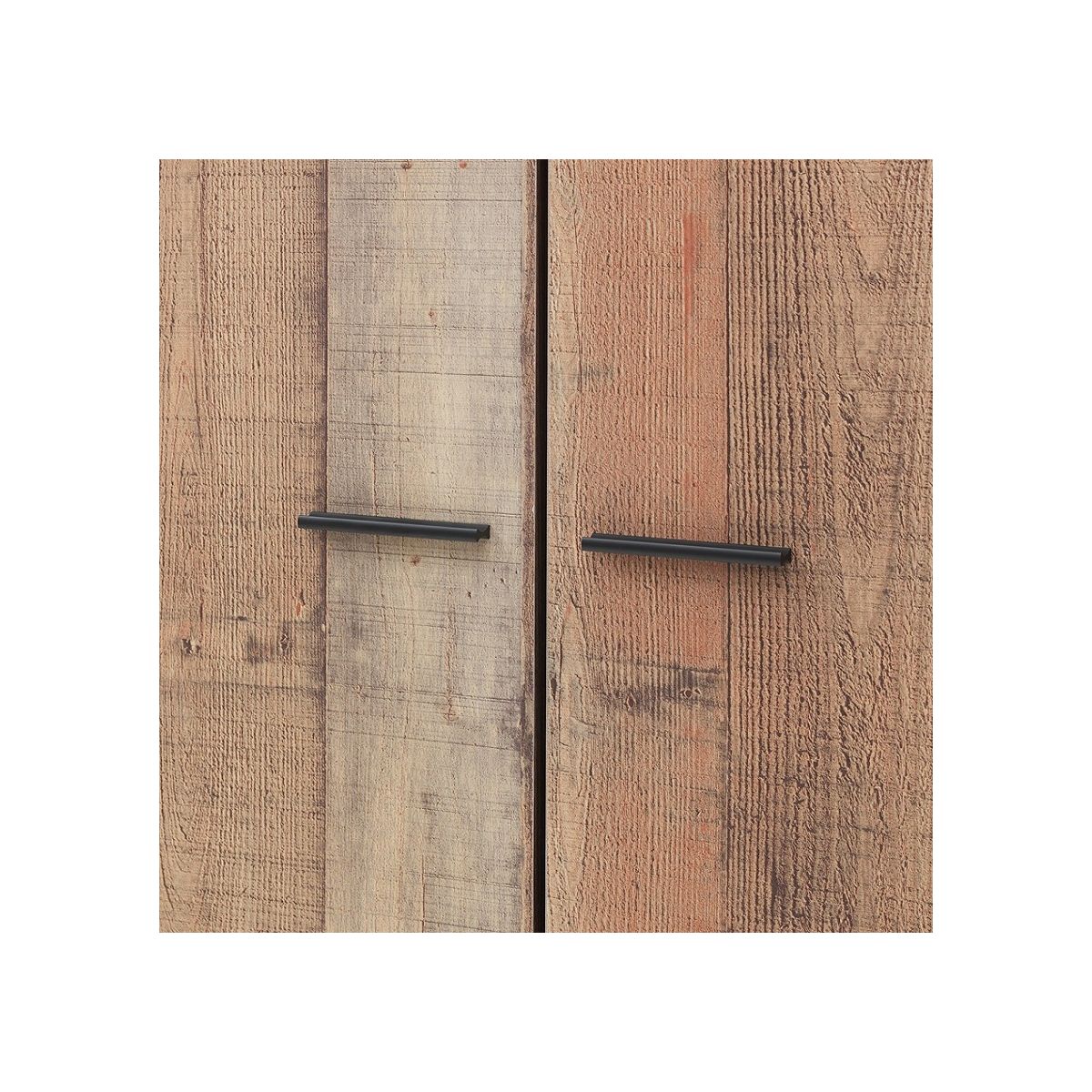 Stretton 2 Door Double Wardrobe - Rustic Oak