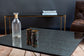 Iris Large Console Table - Antiqued Glass & Brass Frame
