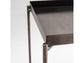Iris Large Gun Metal Tray Console Table With Weathered Oak Top