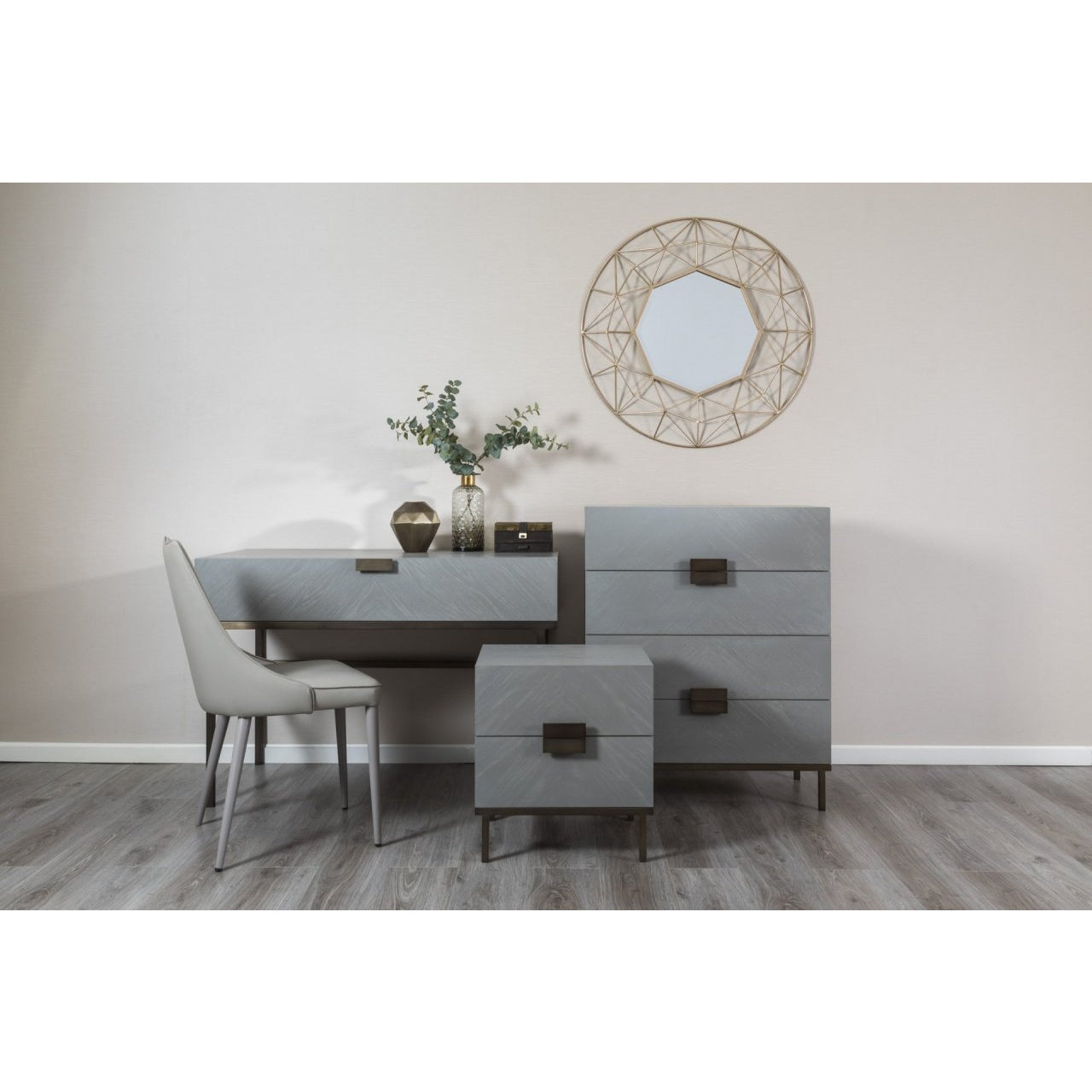 Lilly Dressing Table - Grey - BeautyTables