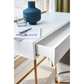 Alberto Dressing Table White with Brass Frame